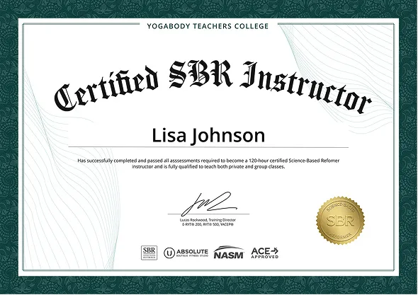 Certificate SBR Instructor